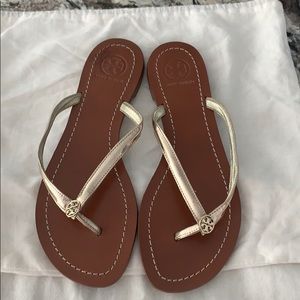 Gold Tory Burch Sandals/flip flops